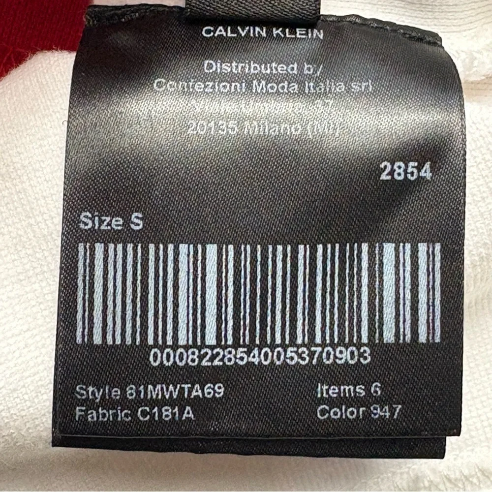 Calvin Klein 205W39NYC x Raf Simons Red White Striped Shirt Size S Thick Cotton - Picture 9 of 12